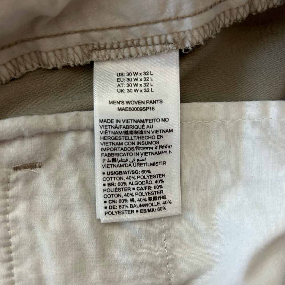 Amazon Essentials Men's Khaki Flat Front Chinos Size 30 x 32 - Picture 6 of 7